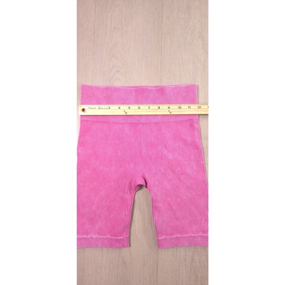 Better Be Ribbed Biker Shorts Pink Seamless S/M Women's - Picture 4 of 8
